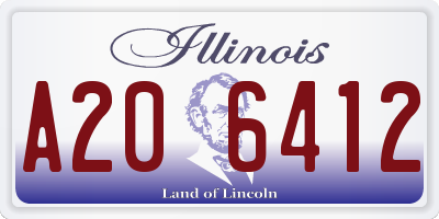 IL license plate A206412