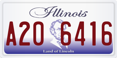 IL license plate A206416