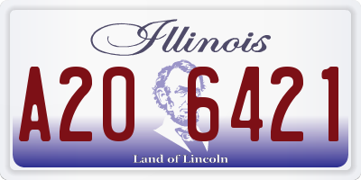 IL license plate A206421