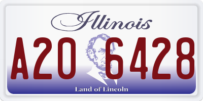 IL license plate A206428