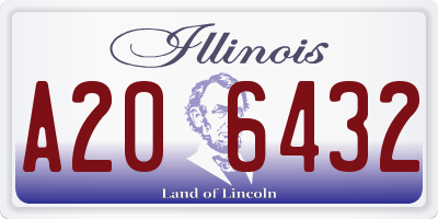 IL license plate A206432