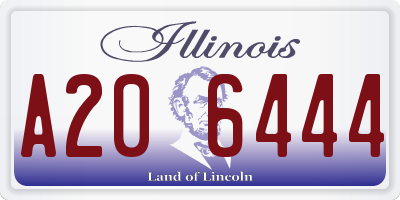 IL license plate A206444
