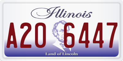 IL license plate A206447