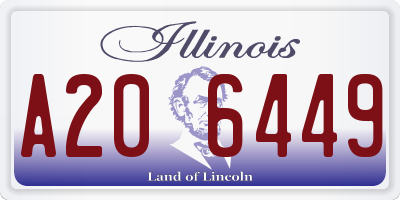 IL license plate A206449