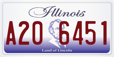 IL license plate A206451