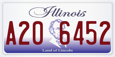 IL license plate A206452