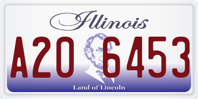 IL license plate A206453