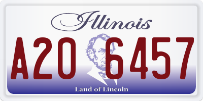 IL license plate A206457