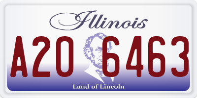 IL license plate A206463