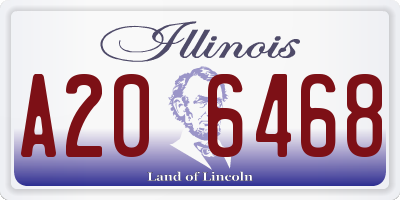 IL license plate A206468