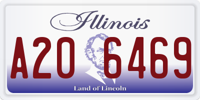 IL license plate A206469