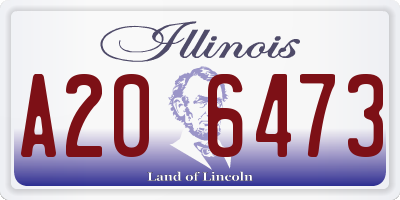 IL license plate A206473