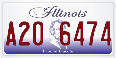 IL license plate A206474