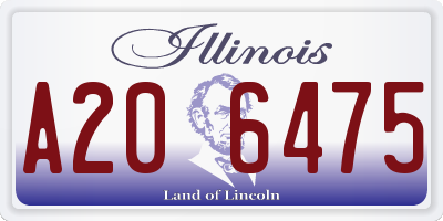 IL license plate A206475