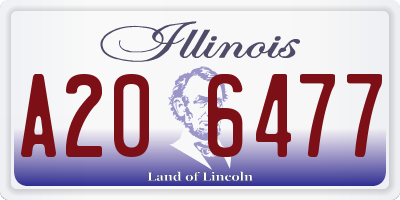 IL license plate A206477