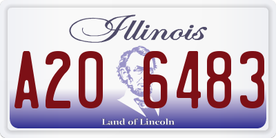 IL license plate A206483