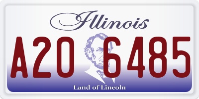 IL license plate A206485