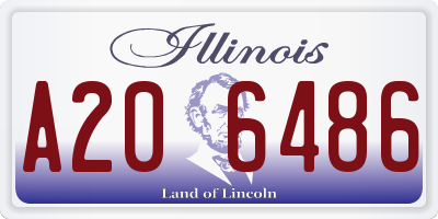 IL license plate A206486