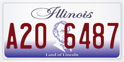 IL license plate A206487