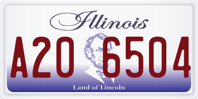IL license plate A206504