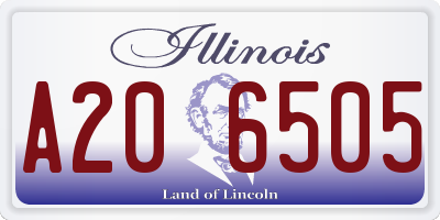 IL license plate A206505