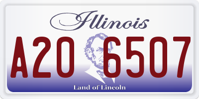 IL license plate A206507