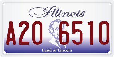 IL license plate A206510