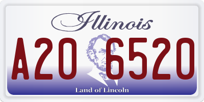 IL license plate A206520