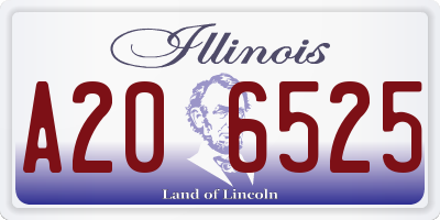 IL license plate A206525