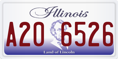 IL license plate A206526