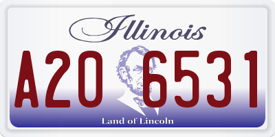 IL license plate A206531