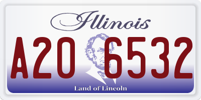 IL license plate A206532