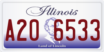 IL license plate A206533