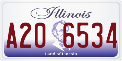 IL license plate A206534