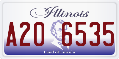 IL license plate A206535