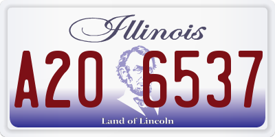 IL license plate A206537