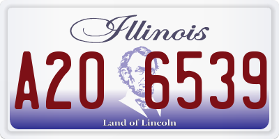 IL license plate A206539