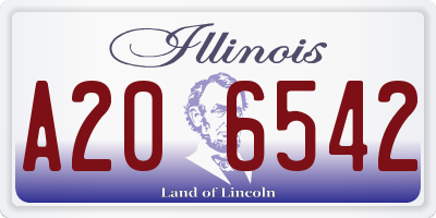 IL license plate A206542