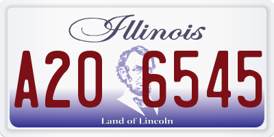IL license plate A206545