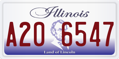 IL license plate A206547