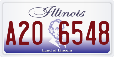IL license plate A206548