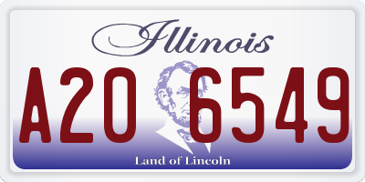 IL license plate A206549