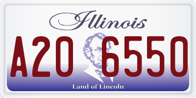 IL license plate A206550