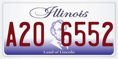 IL license plate A206552