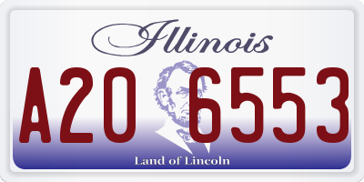 IL license plate A206553