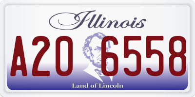 IL license plate A206558
