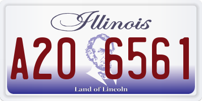 IL license plate A206561