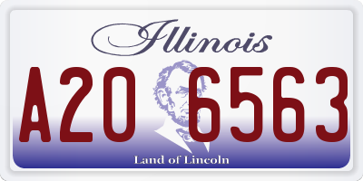 IL license plate A206563