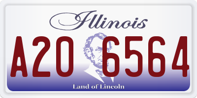 IL license plate A206564