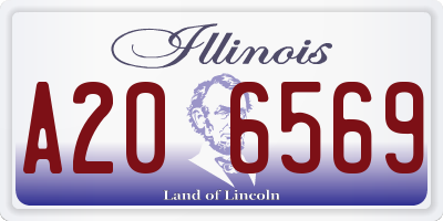 IL license plate A206569